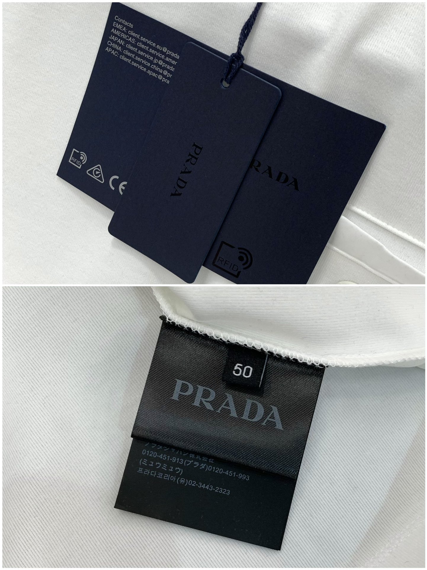 ，PRADA 普拉达，2025秋季最新品，专柜同步有售，时尚休闲圆领长袖T恤，进口原版面料，做工极为复杂