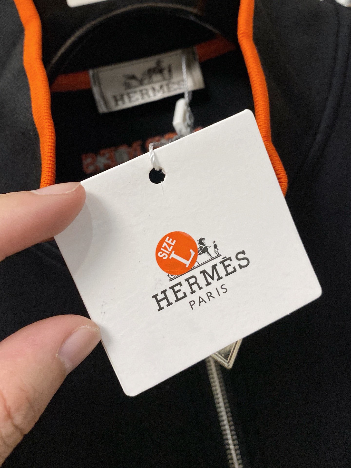 Hermès Black Zip-Up Tracksuit: Jacket and Joggers Set for Men - New 7 i1758550447 3269 5
