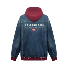 。Balenciaga 刺绣牛仔兜帽外套定制雾蓝锁纹纯棉牛仔料 以及赤焰磨绒卫衣料 质感卓越 温润如棉 。Balenciaga 刺绣牛仔兜帽外套定制雾蓝锁纹纯棉牛仔料 以及赤焰磨绒卫衣料 质感卓越 温润如棉