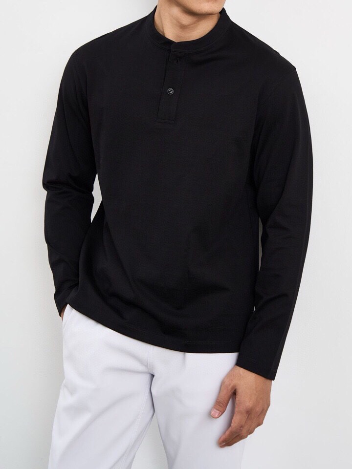 Loro Piana 诺悠翩雅lP🆕 秋冬美式经典复古亨利领长袖T恤，随着时间推移，现又成为各大奢侈品牌