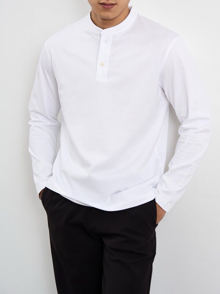 Loro Piana 诺悠翩雅lP🆕 秋冬美式经典复古亨利领长袖T恤，随着时间推移，现又成为各大奢侈品牌