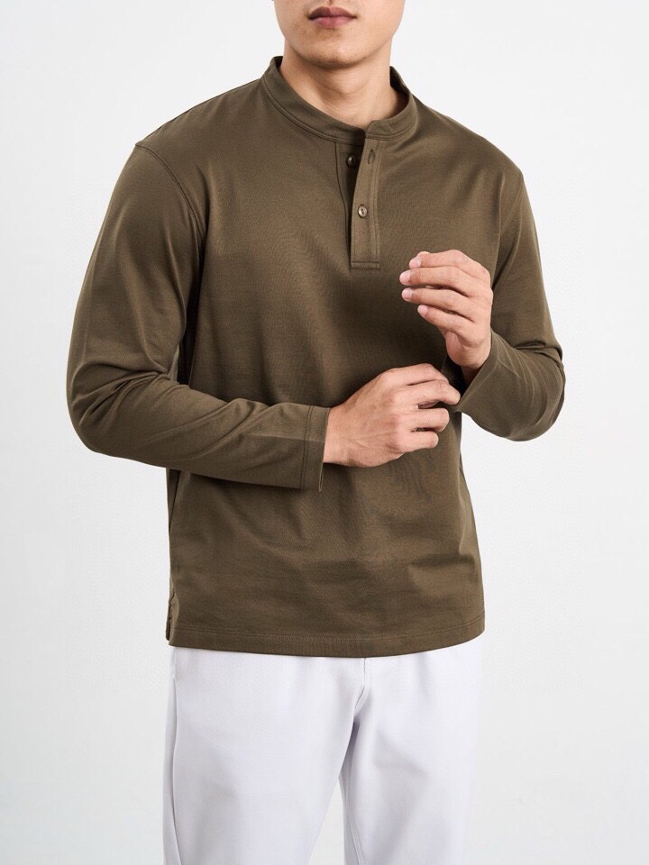 Loro Piana 诺悠翩雅lP🆕 秋冬美式经典复古亨利领长袖T恤，随着时间推移，现又成为各大奢侈品牌