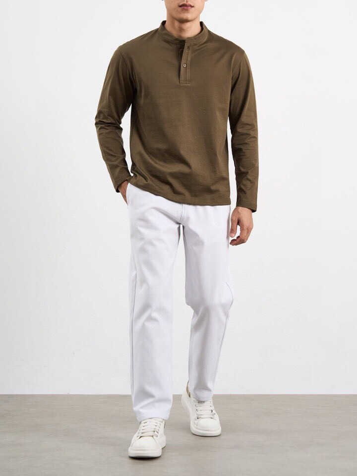 Loro Piana 诺悠翩雅lP🆕 秋冬美式经典复古亨利领长袖T恤，随着时间推移，现又成为各大奢侈品牌