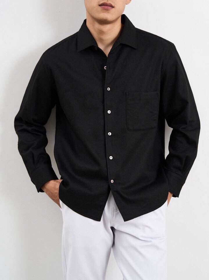 Loro Piana 诺悠翩雅lP🆕 秋冬慵懒老钱风格调同款系列长袖衬衫，220克重，麻棉斜纹材质。长绒