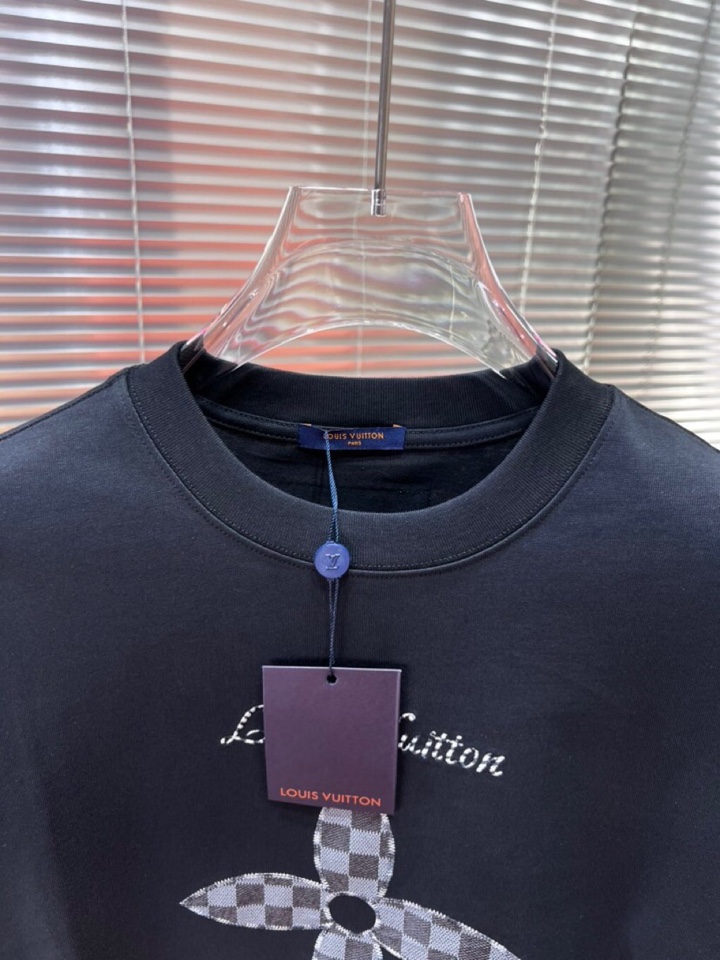 Louis Vuitton 路易威登驴家 LV2025新款圆领长袖T恤，男女同款情侣款，定制280克重纯