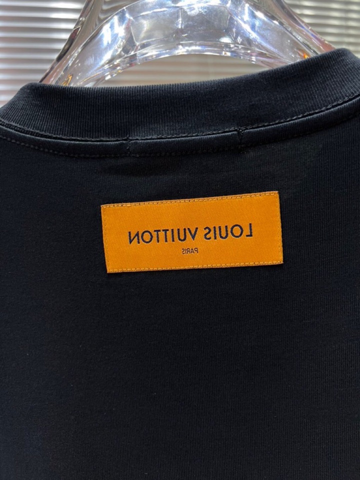 Louis Vuitton 路易威登驴家 LV2025新款圆领长袖T恤，男女同款情侣款，定制280克重纯