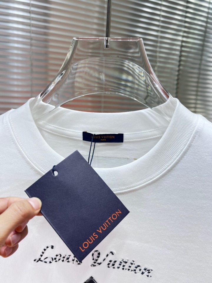 Louis Vuitton 路易威登驴家 LV2025新款圆领长袖T恤，男女同款情侣款，定制280克重纯