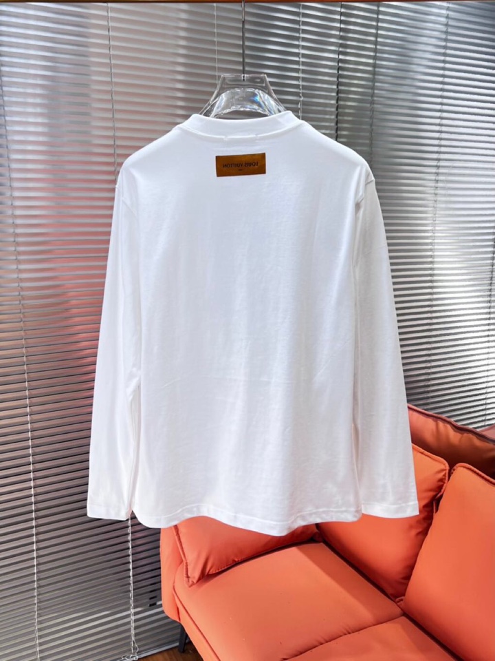 Louis Vuitton 路易威登驴家 LV2025新款圆领长袖T恤，男女同款情侣款，定制280克重纯