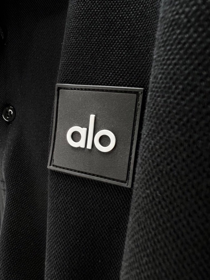 alo 2025秋冬新款首发最新款厚款翻领长袖T恤Polo衫，高端订制 设计前卫时尚！品牌logo重工艺