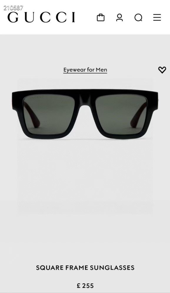 。‼️ 官网图 GUCC*🐝🐝🐝MODEL：GG1868S🐝🐝SIZE：51口19-145🐝🐝🐝