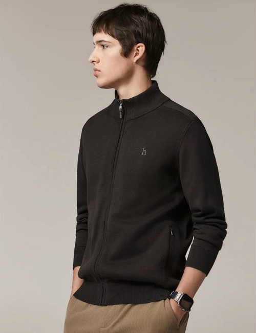 Hazzys Men's Premium Knit Zip-Up Cardigan - Stylish and Comfortable 1 Hazzys Men's Premium Knit Zip-Up Cardigan - Stylish and Comfortable