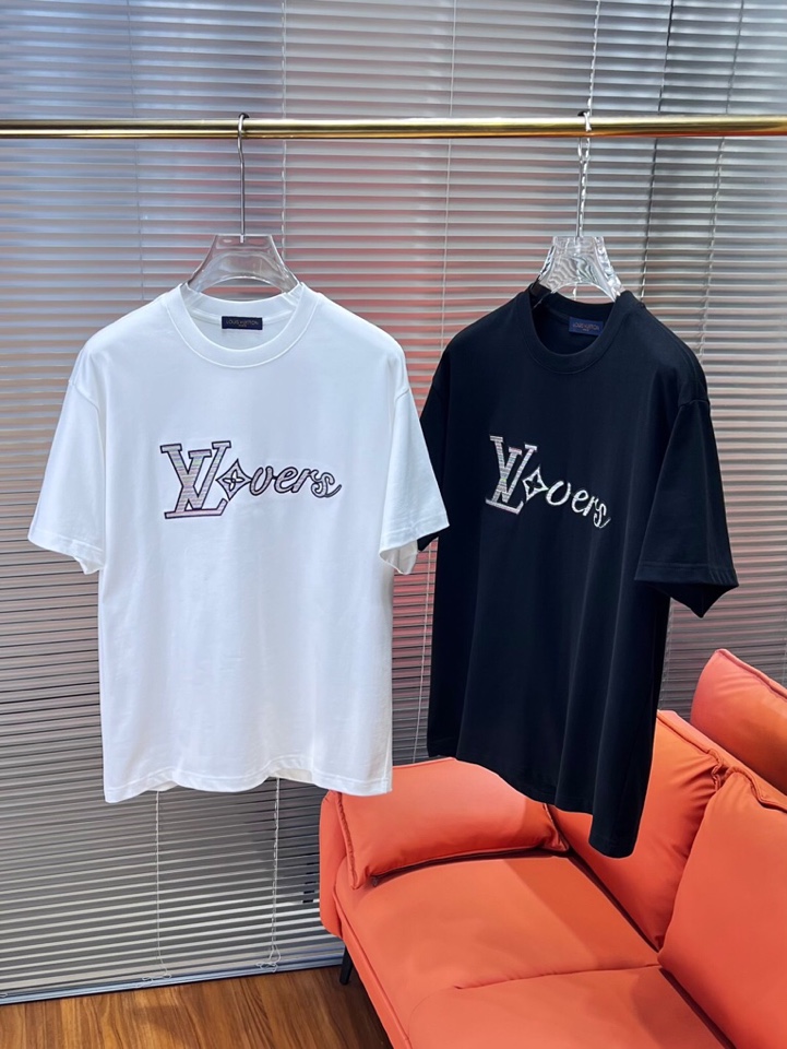 Louis Vuitton 路易威登LV 驴牌 最新爆款男女同款情侣款短袖圆领T恤，2025春夏新款首发