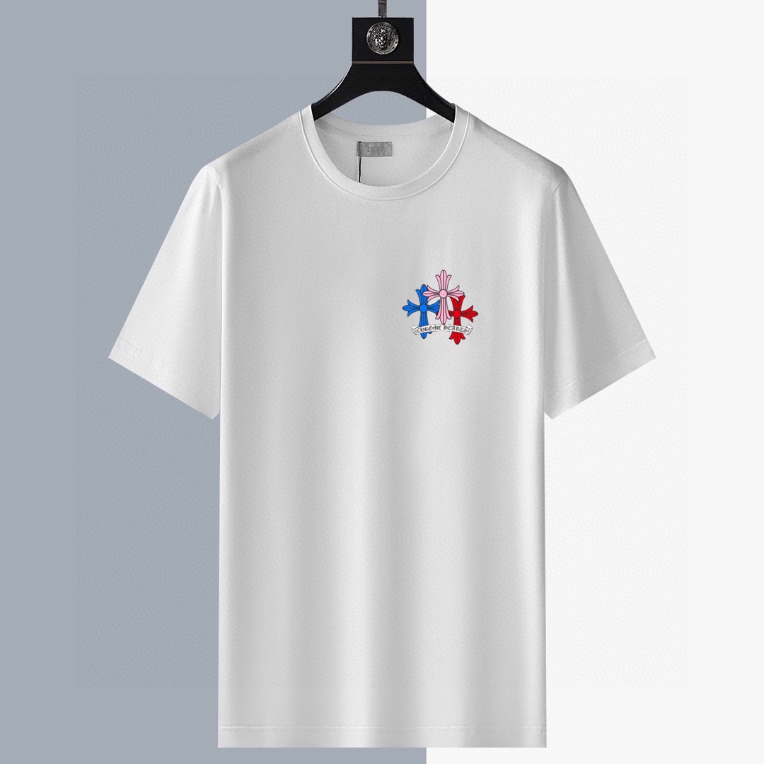 Chrome Hearts 品牌【ChampionHearts 克罗心】 2025新款男士短袖短裤套装 销售 市面高端版本 手感细腻柔软 让你穿着更加舒适 立体裁剪版型超赞 尺码:M-5XL下单请报身高体重