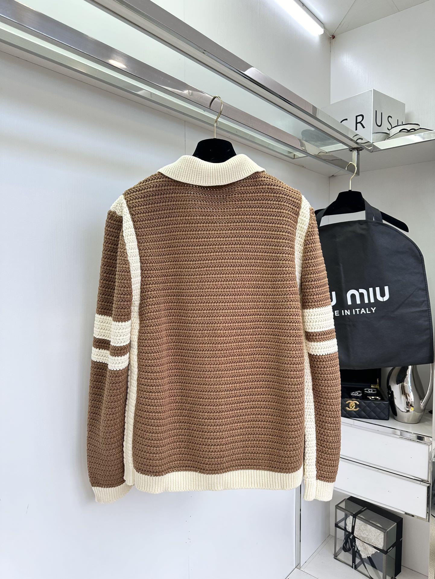 25 w 缪缪拉链针织外套 撞色设计狠高级 ²●SIZE s m l ●