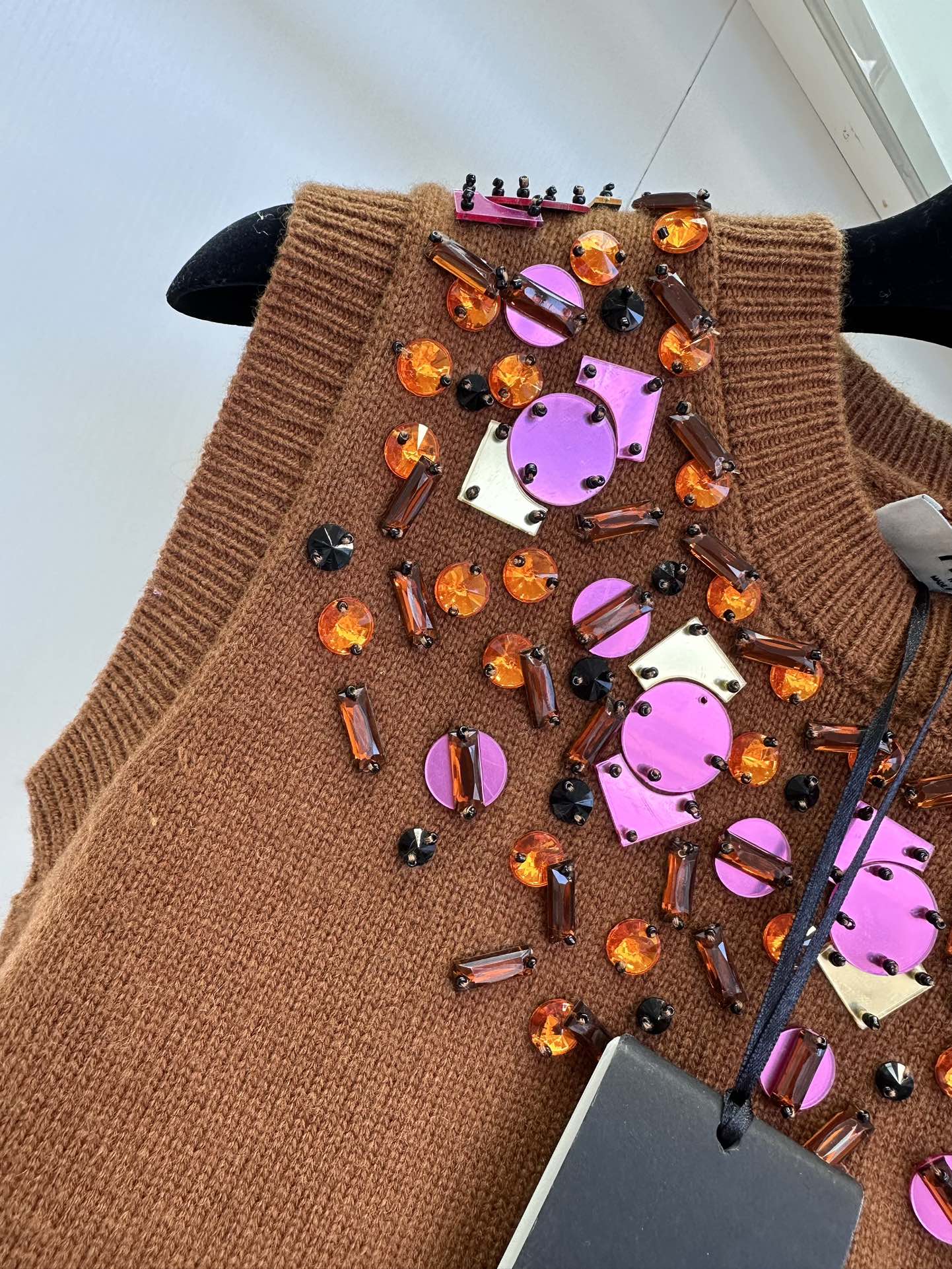 Fendi Hand-Embellished Knit Tank Top with Shell Sequins 9 i1758810586 4102 7