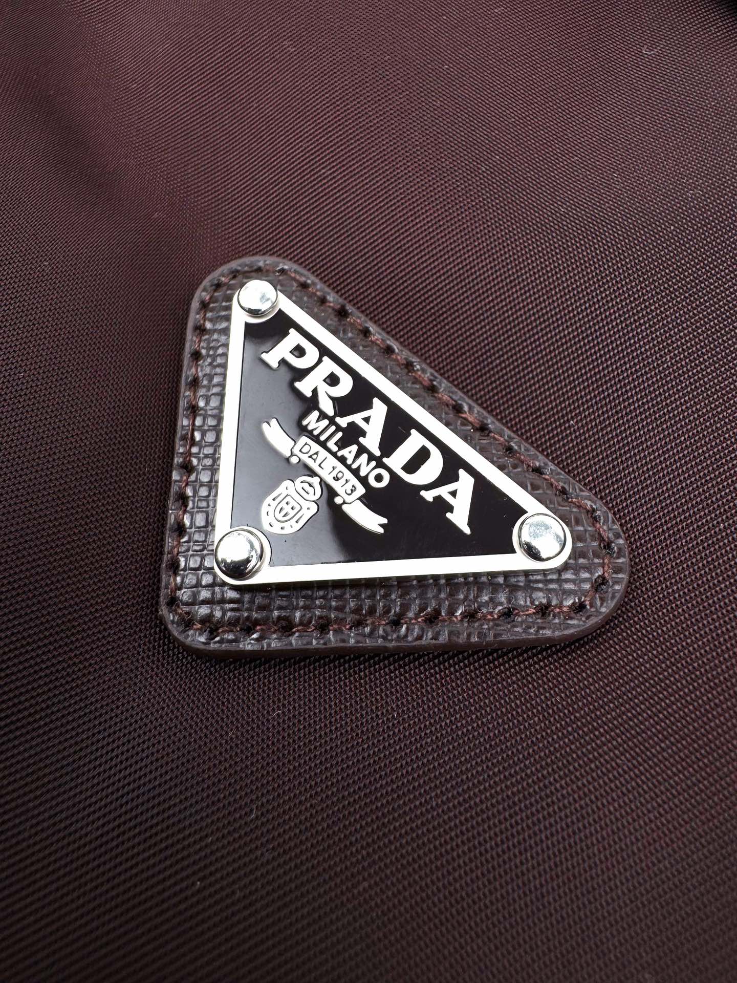Prada Dark Brown Nylon Blouson Jacket with Triangle Logo and Zip Pockets 5 i1758819961 3334 7