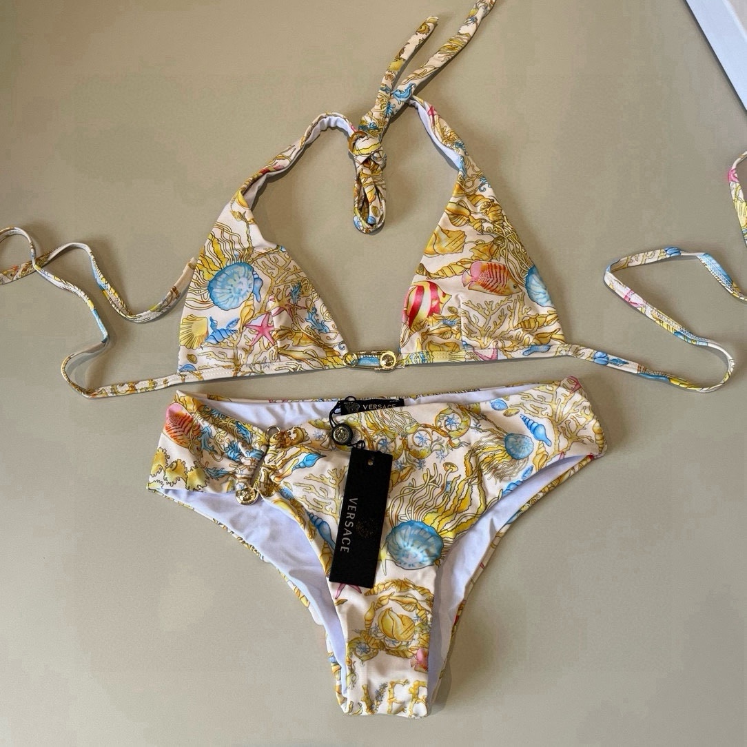 Versace Women's Two-Piece Bikini Swimsuit Beach Pool Resort Swimwear
