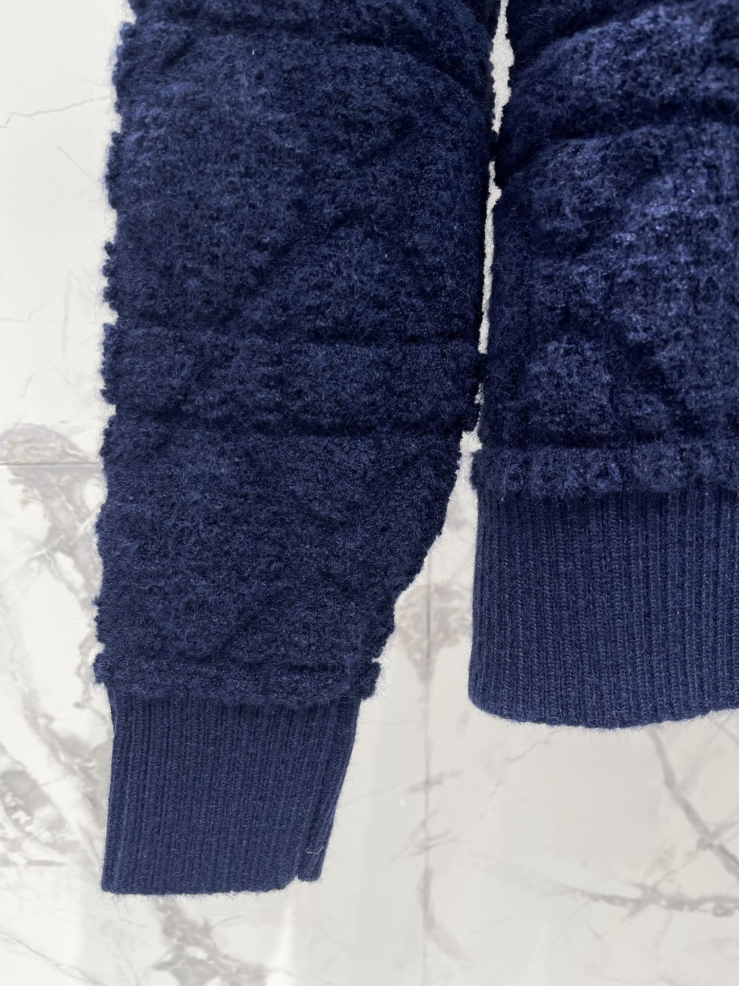 𝗗𝗜𝗢𝗥* 迪家新款罗纹高领图案羊毛混纺针织拉链开衫💫【一眼沦陷の神仙配色】雾霾蓝调像把融化的芝士奶盖裹