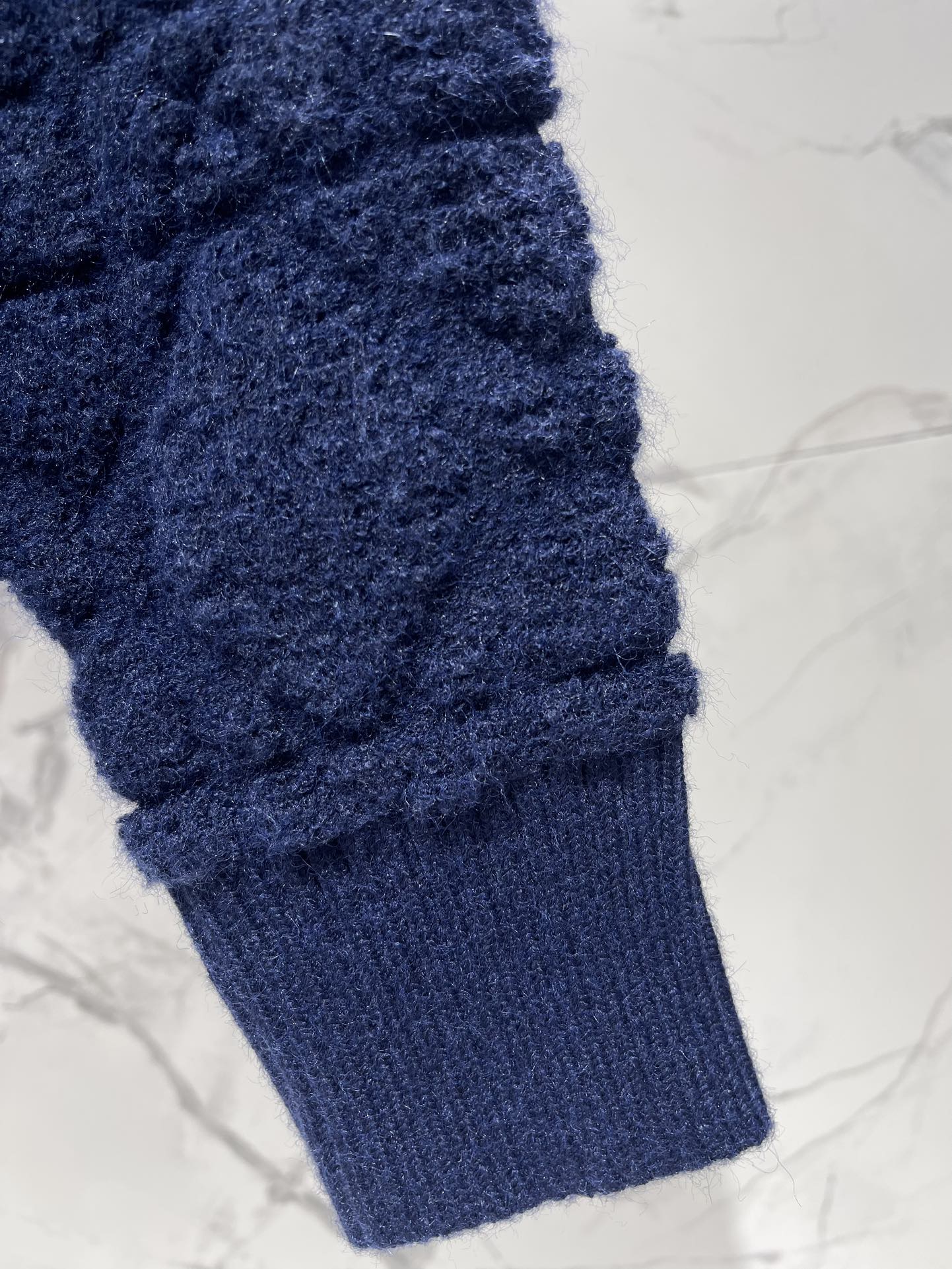 𝗗𝗜𝗢𝗥* 迪家新款罗纹高领图案羊毛混纺针织拉链开衫💫【一眼沦陷の神仙配色】雾霾蓝调像把融化的芝士奶盖裹