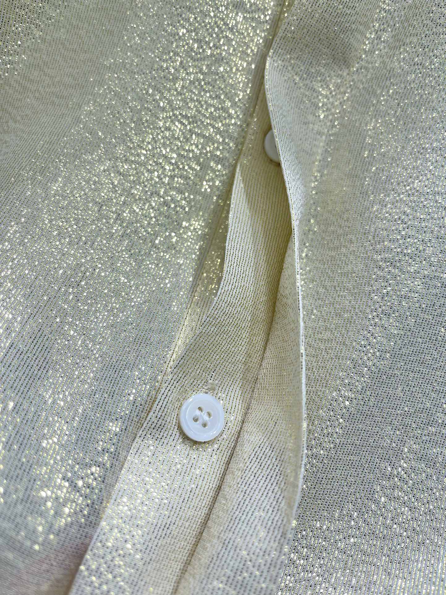 Yves Saint Laurent Gold Thread Silk Shirt - Elegant and Luxurious 6 i1758876483 8605 4