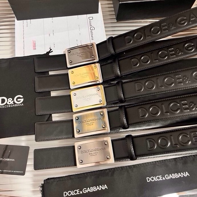 Dolce&Gabbana 全新浮雕小牛皮腰带，满载干练态度，尽显巧思 ，宽度.40mm