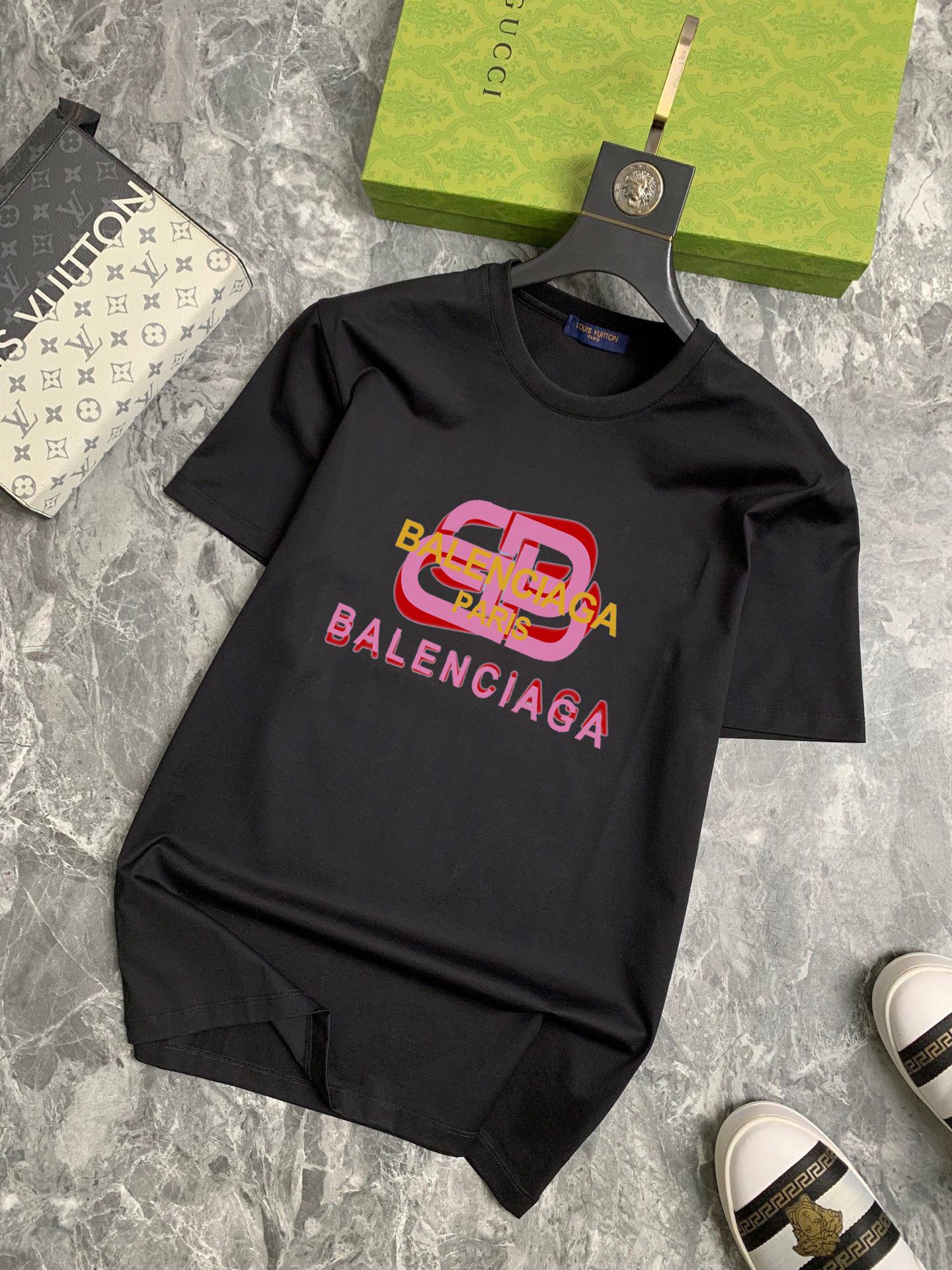 Balenciaga 品牌【BALENCIAGA 巴黎世家】(胖子福音) 男士休闲短袖T恤