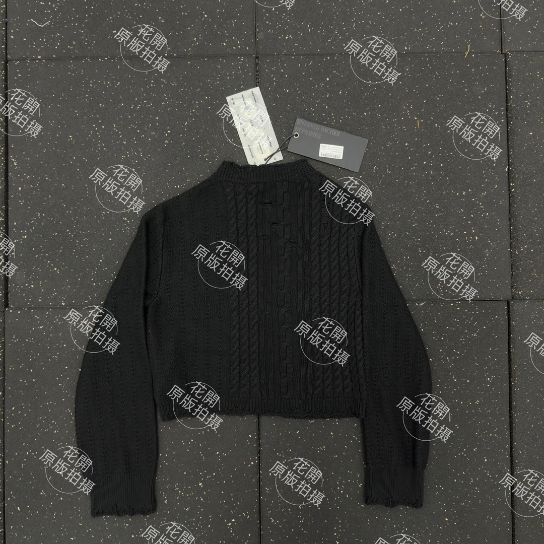 。Enfants Riches DePrimes 麻花毛衣开衫定织绞骨厚筑高密棉织毛料 质感卓越 舒适贴