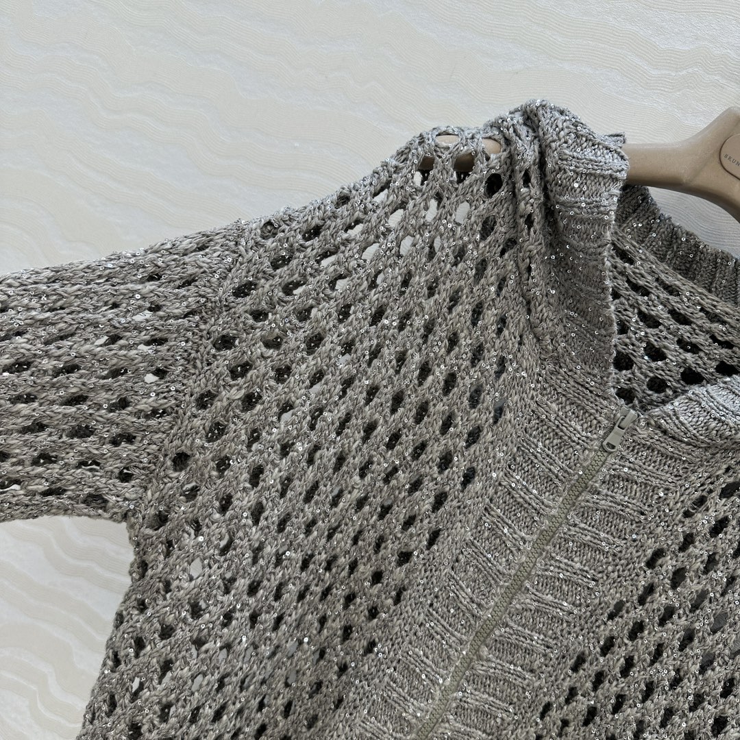 独家首发🍒高端原单品质！行走的高定 BC高智感穿搭！超重工的刺绣珠片钩花连帽针织外套⚠️徳国进口机打造编