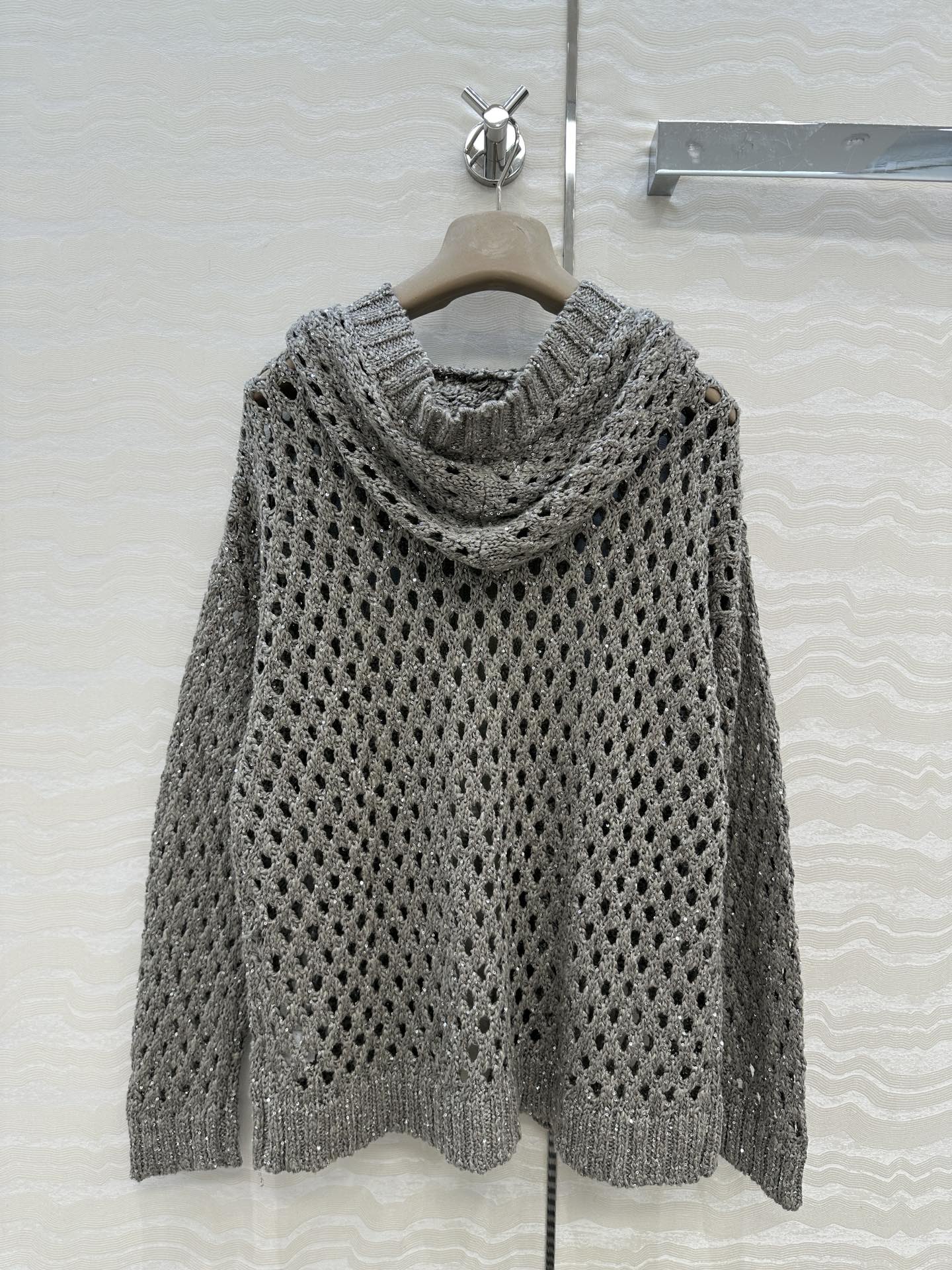 独家首发🍒高端原单品质！行走的高定 BC高智感穿搭！超重工的刺绣珠片钩花连帽针织外套⚠️徳国进口机打造编