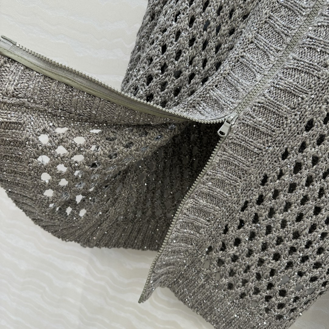 独家首发🍒高端原单品质！行走的高定 BC高智感穿搭！超重工的刺绣珠片钩花连帽针织外套⚠️徳国进口机打造编