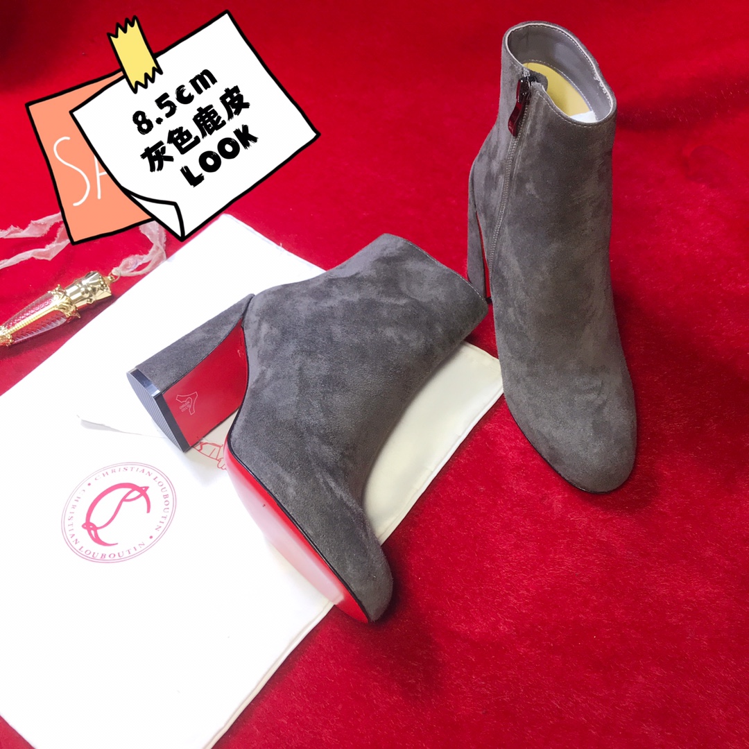 NO:532210,High-end customized autumn and winter boot series!  H8.5Cm, size 35-42. Private mold trademark zipper, 319-15. Gray deer leather. Official website synchronization. Standard European code. Reference:319-15 Color:gary Material:veau velours Lining:goat leather Heel height:10Cm Sole:leather sole Size:EUR 35-42 (US 4-11):,,christian louboutin,boots19860909高端订制 秋冬靴系列！ H8.5Cm,尺码35-42码.私模商标拉链,319-15.灰色鹿皮.官网同步. 标准欧码. Reference:319-15 Color:gary Material:veau velours Lining:goat leather Heel heigh:10Cm Sole:leather sole Size:EUR 35－42（US 4一11) :,,christian louboutin,boots,Women's Shoes