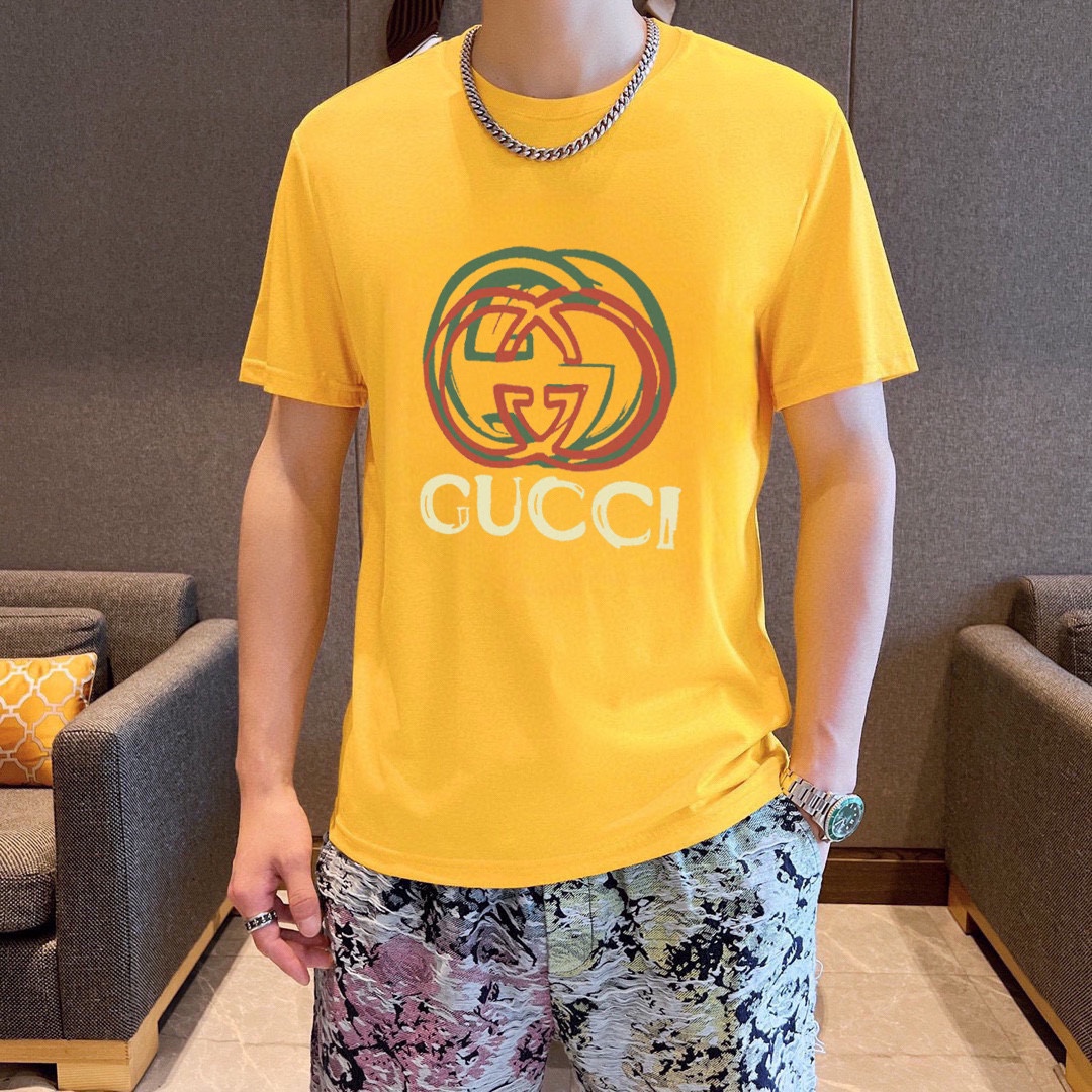 Gucci 品牌【GUCCI 古奇】(胖子福音) 男士休闲短袖T恤 2024春夏新品