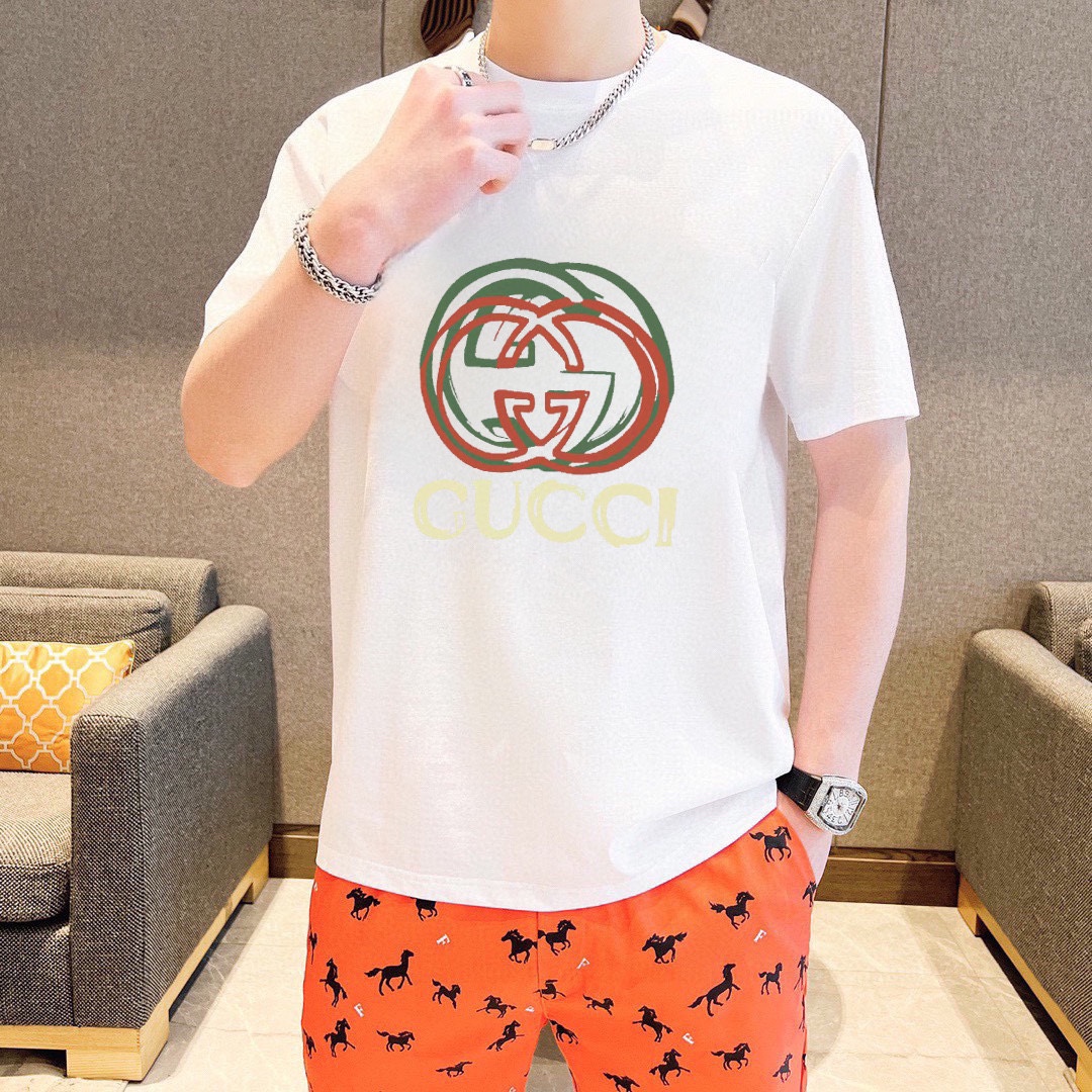 Gucci 品牌【GUCCI 古奇】(胖子福音) 男士休闲短袖T恤 2024春夏新品
