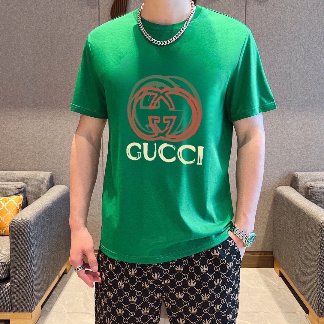 Gucci 品牌【GUCCI 古奇】(胖子福音) 男士休闲短袖T恤 2024春夏新品