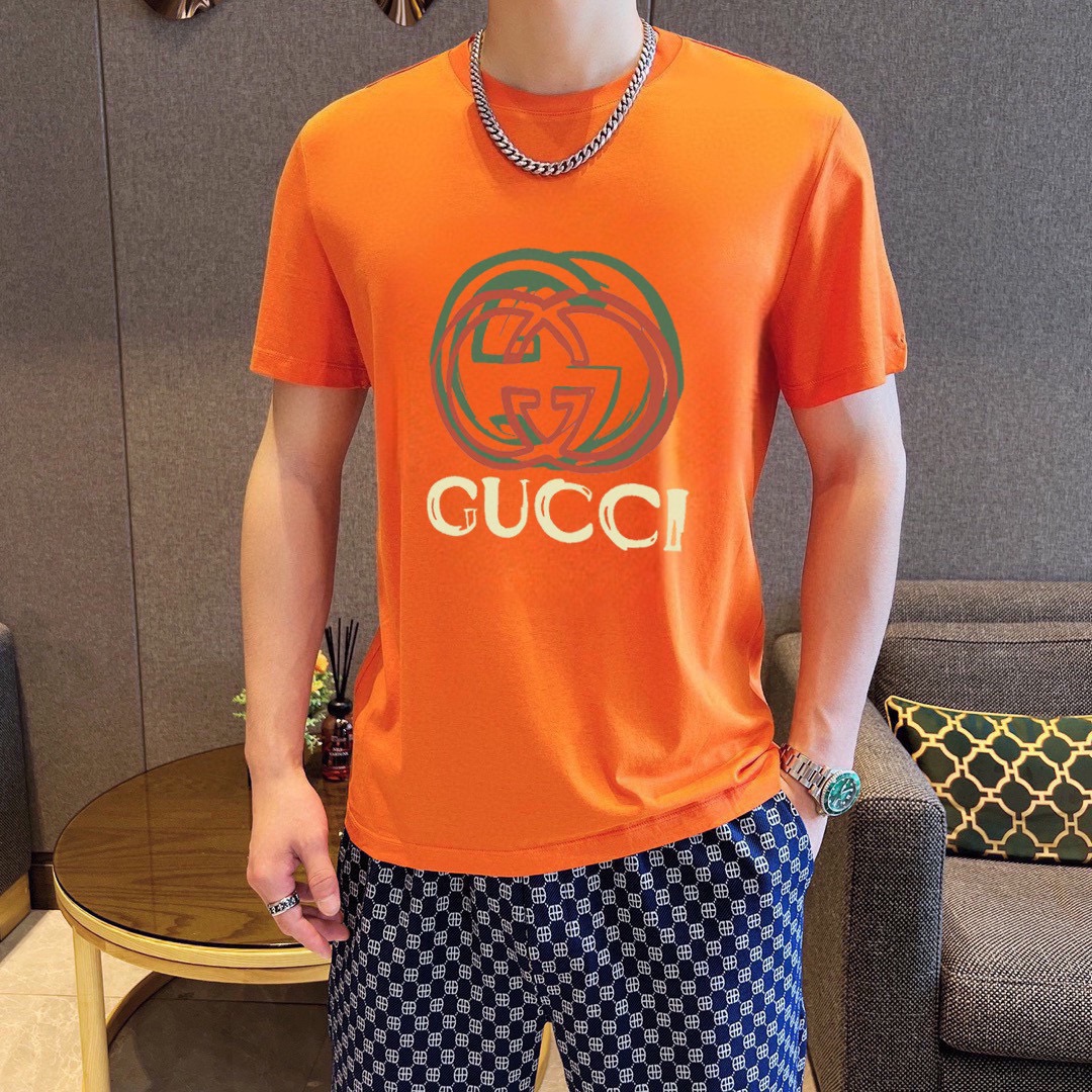 Gucci 品牌【GUCCI 古奇】(胖子福音) 男士休闲短袖T恤 2024春夏新品