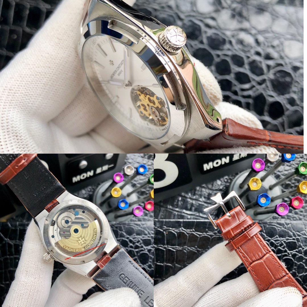 统一价：390💰
品牌：江诗丹顿----贵高端男表 ！奢华大气类型，精品顶级男士腕表，顶级镂空机械机芯 (稳定）顶级316精钢（耐用）矿物质超强镜面玻璃 （高清，耐磨）立体感强 独特设计6位大飞轮，真牛皮表带 走时精准，质量保证，直径43mm 厚度12mm！新款上架，欢迎载图[玫瑰][玫瑰]