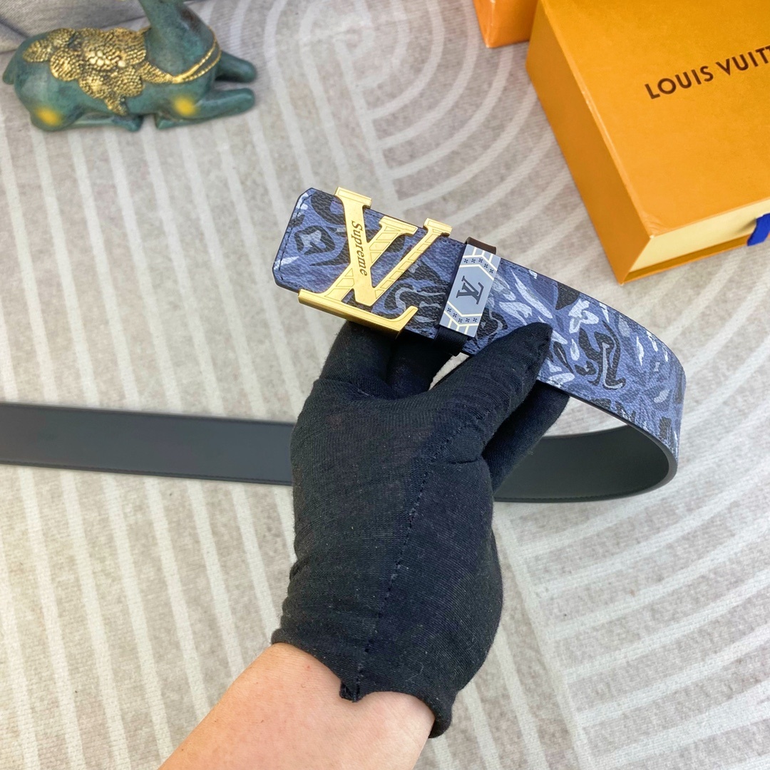 LV💕 特种皮腰带系列 ,原厂五金精品不锈钢扣,手感柔软舒适 宽3.8CM。