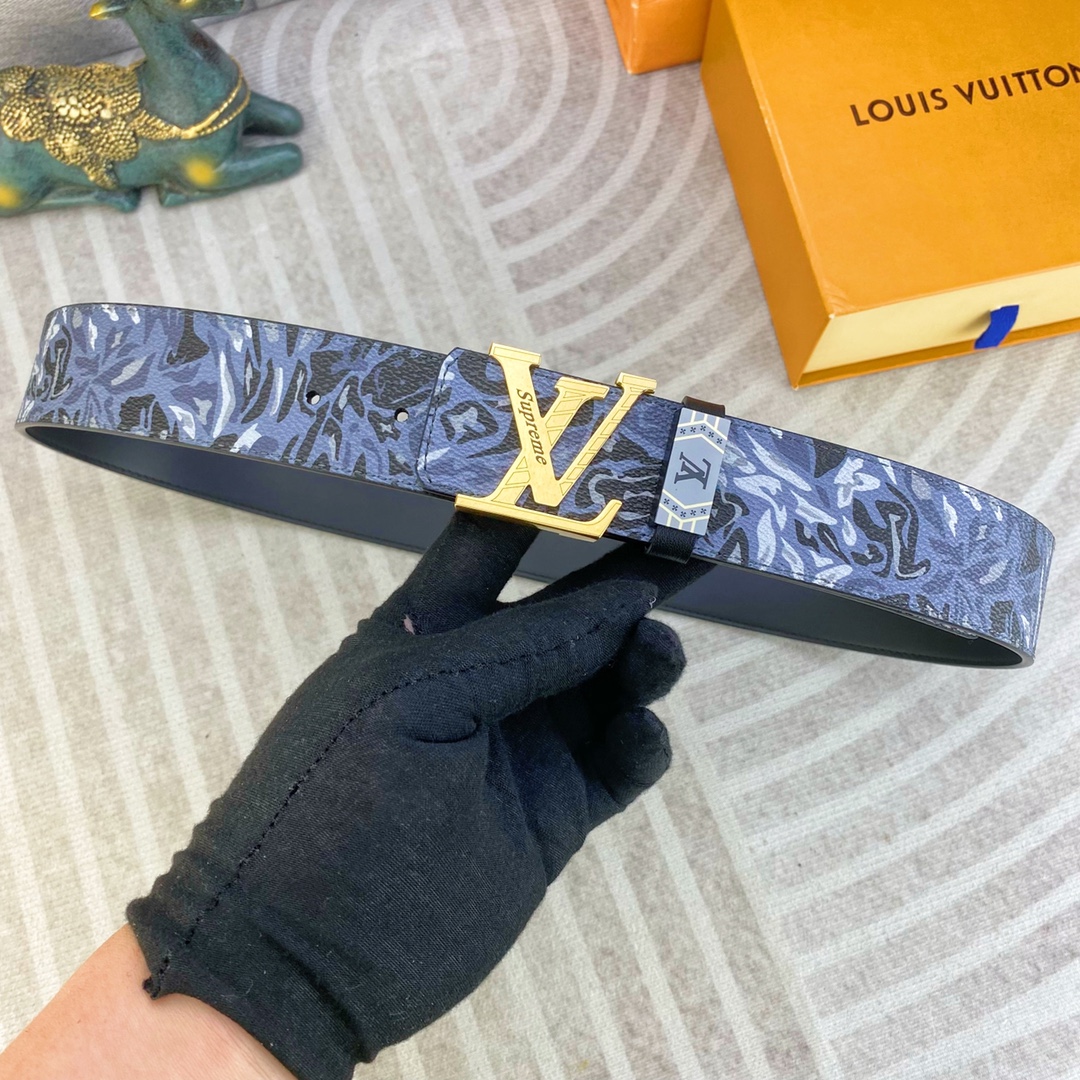 LV💕 特种皮腰带系列 ，原厂五金精品不锈钢扣，手感柔软舒适 宽3.8CM。