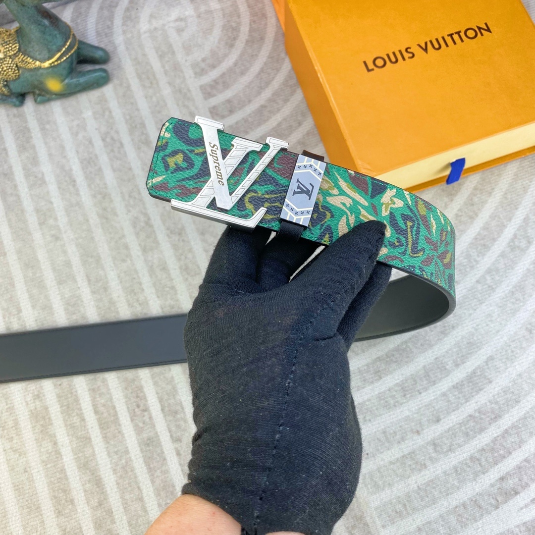 LV💕 特种皮腰带系列 ,原厂五金精品不锈钢扣,手感柔软舒适 宽3.8CM。