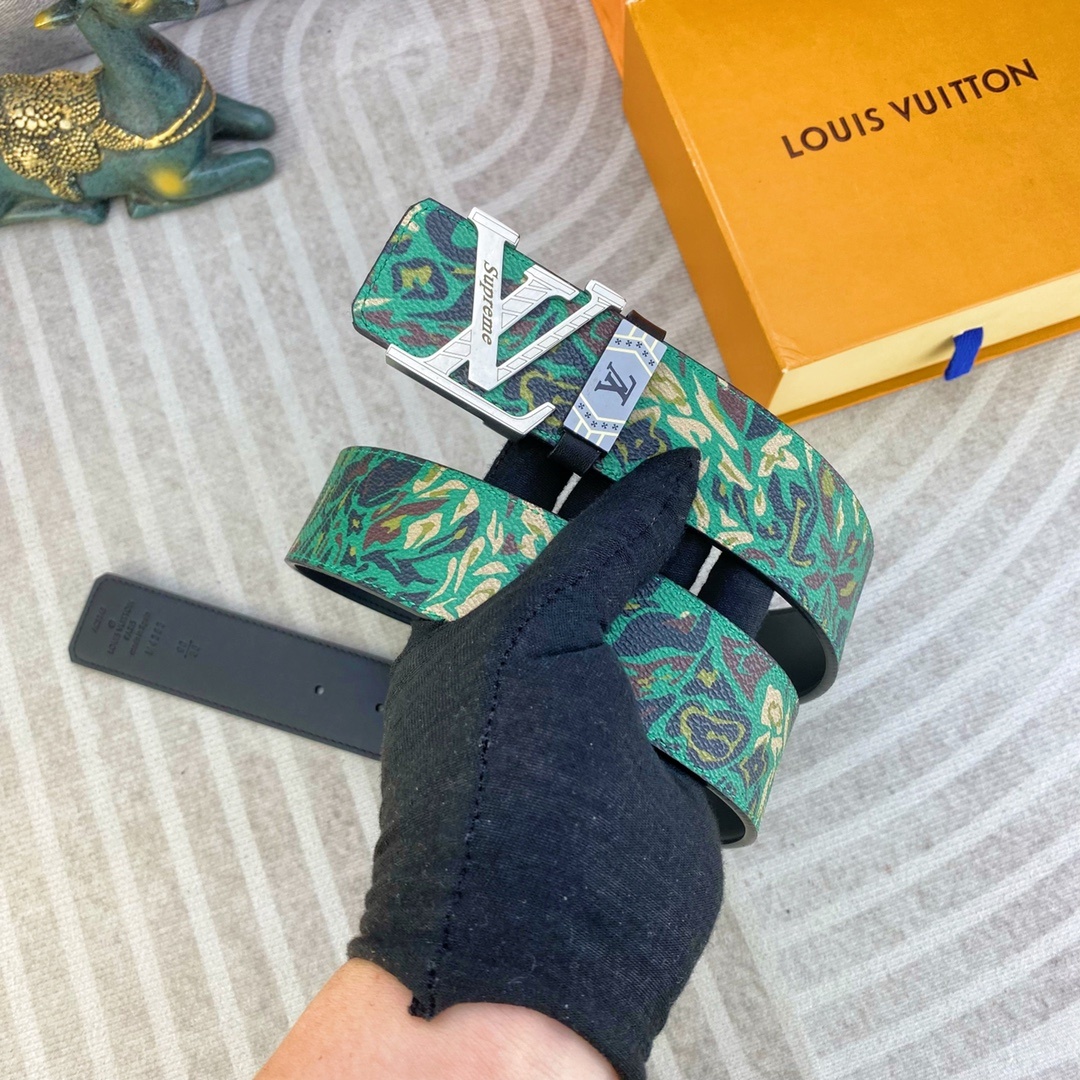 LV💕 特种皮腰带系列 ,原厂五金精品不锈钢扣,手感柔软舒适 宽3.8CM。