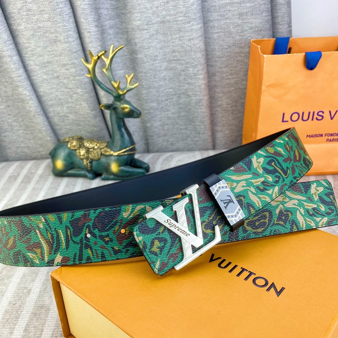 LV💕 特种皮腰带系列 ,原厂五金精品不锈钢扣,手感柔软舒适 宽3.8CM。