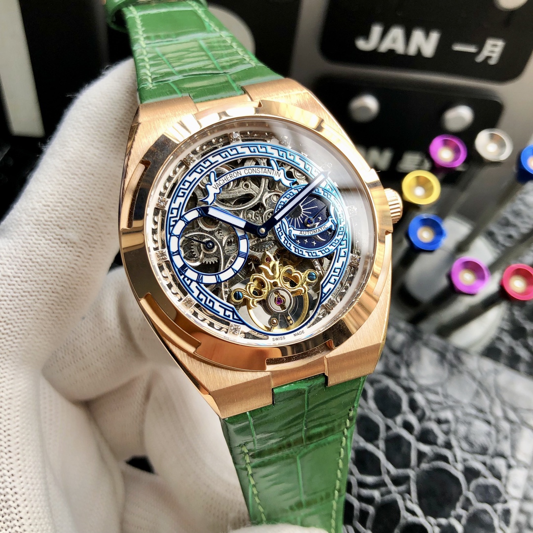 统一价：390💰
品牌：江诗丹顿----贵高端男表 ！奢华大气类型，精品顶级男士腕表，顶级镂空机械机芯 (稳定）顶级316精钢（耐用）矿物质超强镜面玻璃 （高清，耐磨）立体感强 独特设计6位大飞轮，真牛皮表带 走时精准，质量保证，直径43mm 厚度12mm！新款上架，欢迎载图[玫瑰][玫瑰]