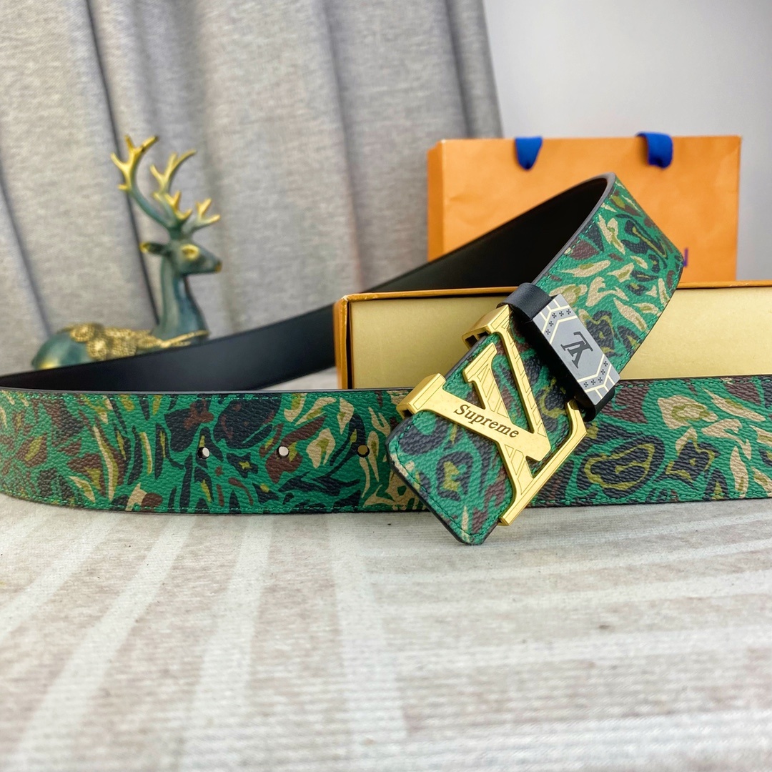 LV💕 特种皮腰带系列 ,原厂五金精品不锈钢扣,手感柔软舒适 宽3.8CM。