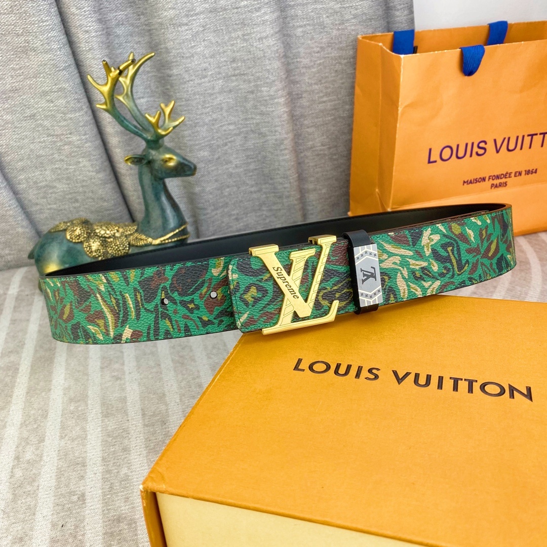 LV💕 特种皮腰带系列 ,原厂五金精品不锈钢扣,手感柔软舒适 宽3.8CM。