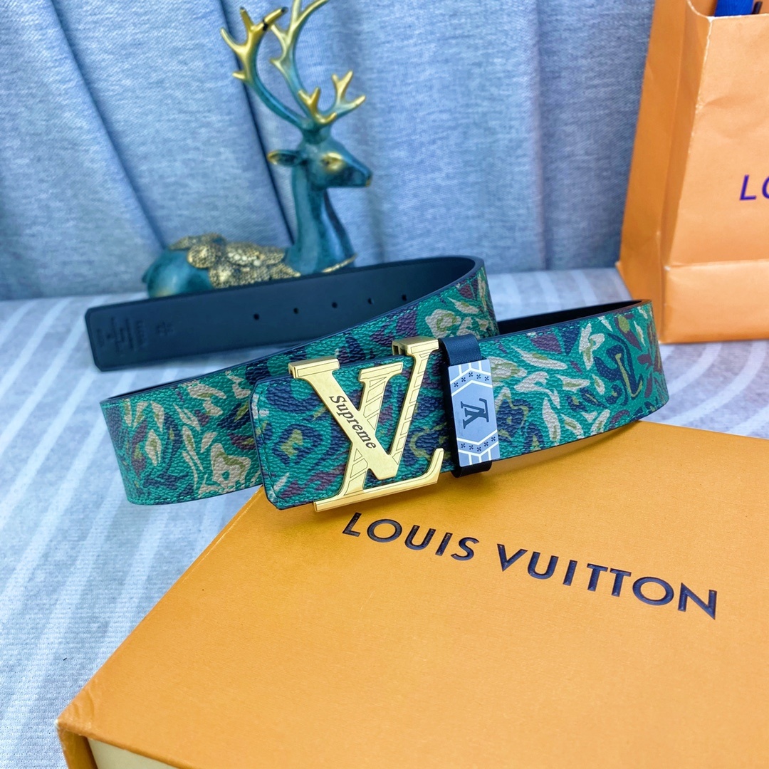 LV💕 特种皮腰带系列 ,原厂五金精品不锈钢扣,手感柔软舒适 宽3.8CM。