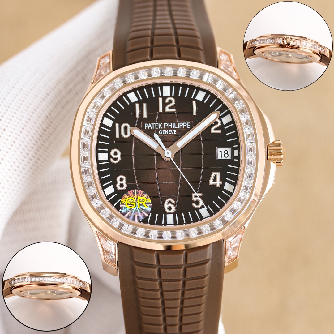 NO:532287,Unified Patek Philippe 5167/300G Platinum T square full diamond [full T square diamond watch, non-ordinary version round diamond is completely wrong] Grenade upgraded to D color T square moissanite diamond bezel upgraded to inlaid imported D color T square moissanite diamond lug case sideways inlaid imported D color irregular special shape T square moissanite diamond movement 9015 modified to 324 movement grenade This watch is still quite popular. Plain watch grenade. After watching it for a long time, it will not look so good. It is not so thoughtful. So the final decision is that the middle shell ring mouth is all made of T square diamonds. All can be polished manually one by one. The master inlaid one by one. The finished product is very good. The quantity is not large, and the supply is on the spot. The king of top grenades [Deyi],,patek philippe19860909统一 百达翡丽 5167/300G 白金大T方满钻【全T方钻表,非普通版本圆钻完全不对版】手雷升级满改D色T方莫桑钻 表圈升级镶嵌进口D色T方莫桑钻 表耳表壳侧身 镶嵌进口D色不规格异形T方莫桑钻 机芯9015改324机芯 手雷 这款手表还是比较热门的 素表手雷 看时间久了 也会觉得不那么好看,单独镶圈口呢 又不是那么尽意 所以最后決定 中壳 圈口 全部采用t方钻 全部人工一颗一颗打磨出来可 老师傅一颗一颗开孔镶嵌 做出来成品效果非常不错 数量不多,现货供应 顶配手雷之王[得意],,patek philippe,Watch