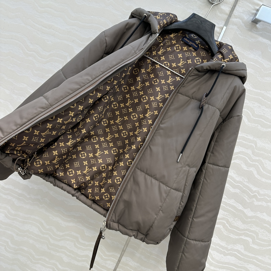 独家首发❤️ 爆单推荐，L新品Flight Mode系列，MONOGRAM老花里衬连帽棉服外套！定制记忆