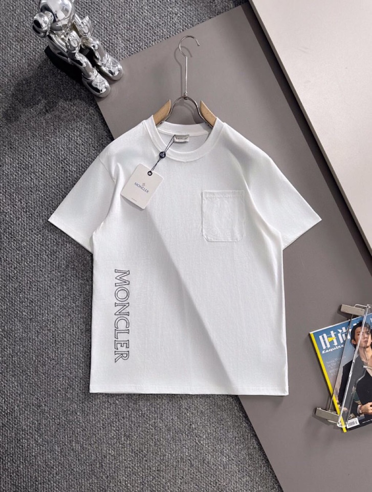 Moncler  蒙口2025春夏新品短袖圆领T恤，原版印花刺绣字母Logo，三标齐 帅气时尚，简约百搭