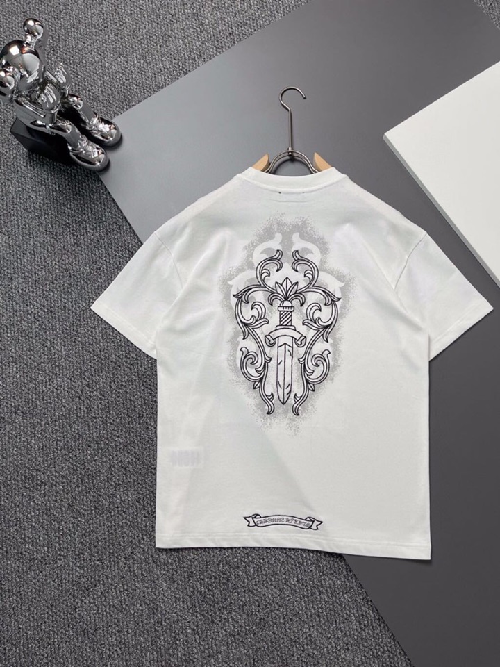 Chrome Hearts 克罗心印花刺绣重工等下短袖圆领T恤码数M-3XL（下单请报身高体重）
