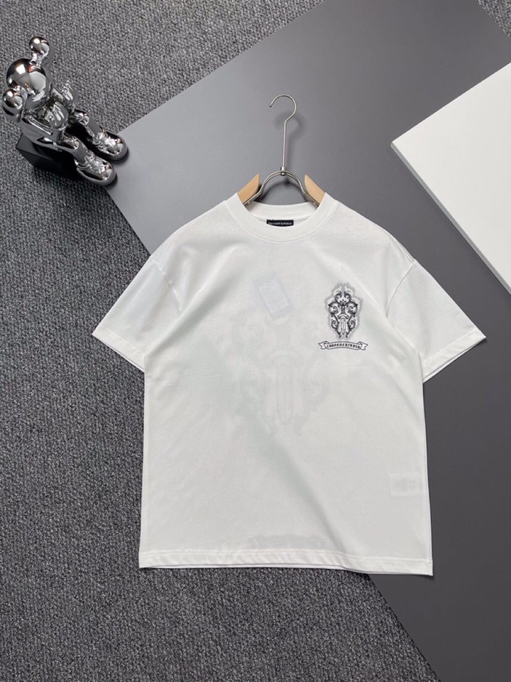 Chrome Hearts 克罗心印花刺绣重工等下短袖圆领T恤码数M-3XL（下单请报身高体重）